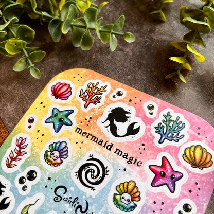 Rainbow Mermaid Magic Sticker Sheet
