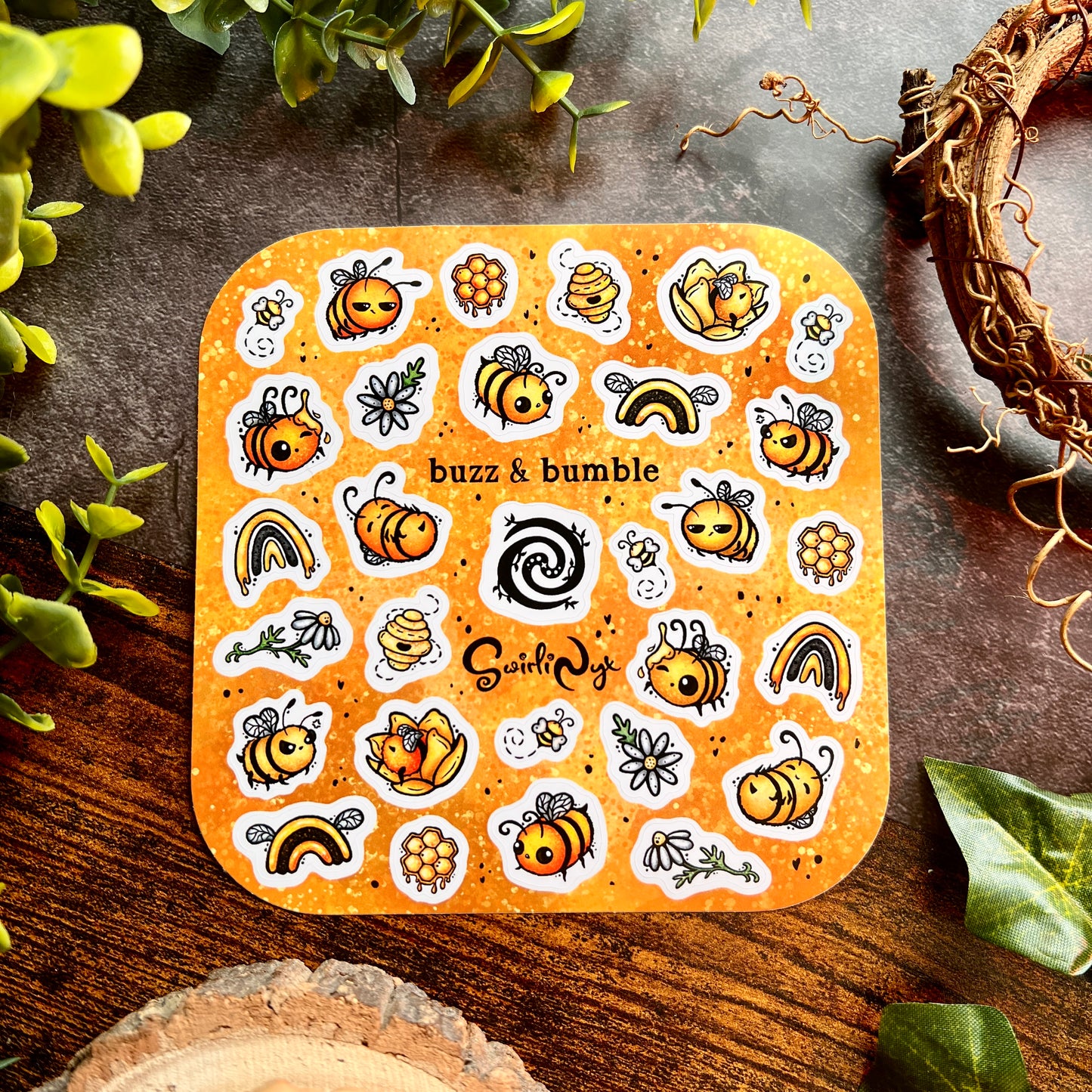 Yellow Buzz & Bumble Sticker Sheet