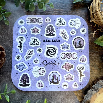 Purple Namaste Sticker Sheet