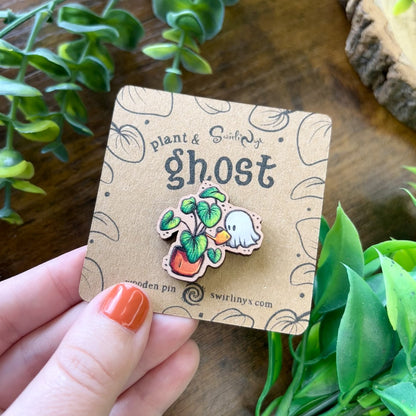 Plant Ghost Wooden Pin