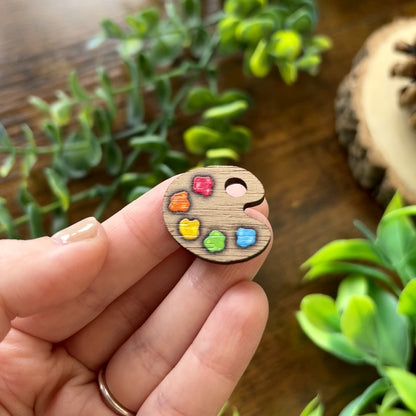 Classic Paint Palette Wooden Pin