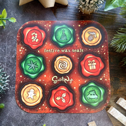 END OF LINE Festive Wax Seal Sticker Sheet