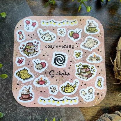 SECOND Neutral Cosy Evening Sticker Sheet