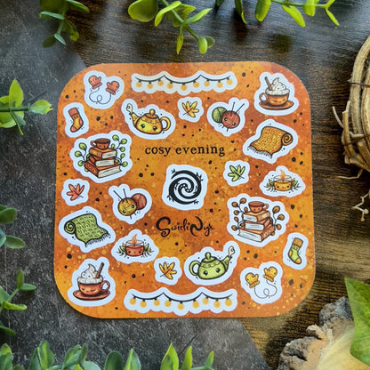 Warm Cosy Evening Sticker Sheet