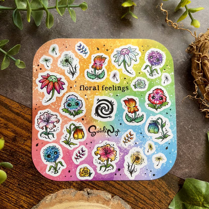 Rainbow Floral Feelings Sticker Sheet