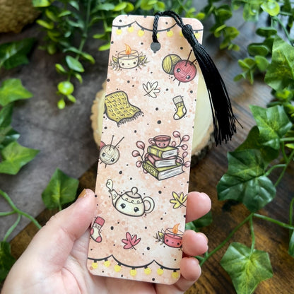 Neutral Cosy Evenings Bookmark