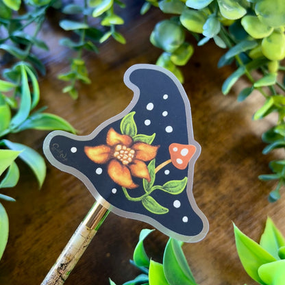 Witch's Hat Clear Sticker
