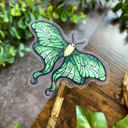 Lunar Moth Clear Sticker