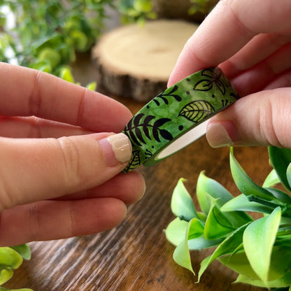 Botanic Washi Tape ~ Green Leaves & Plants