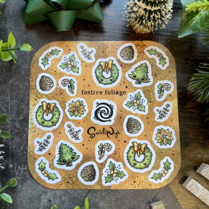Natural Festive Foliage Sticker Sheet