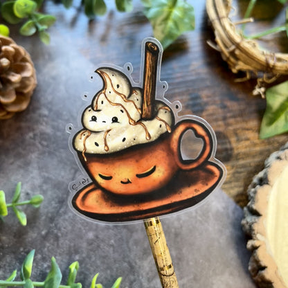Cosy Cocoa Clear Sticker
