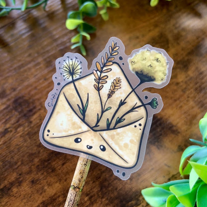 Floral Envelope Clear Sticker
