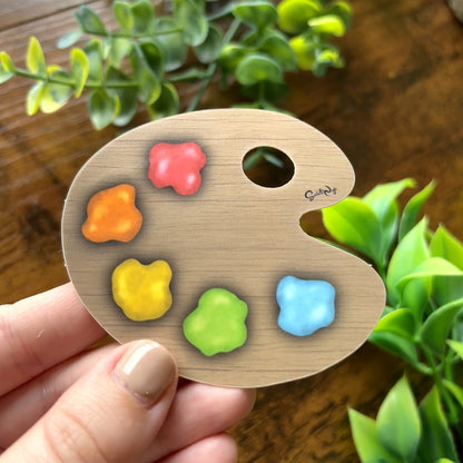 Classic Paint Palette Translucent Sticker