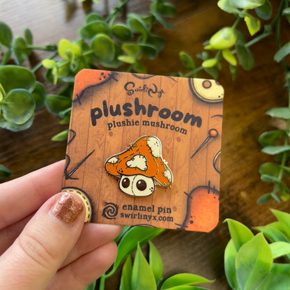 Plushroom the Mushroom Enamel Pin