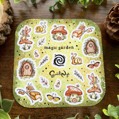 Red Magic Garden Sticker Sheet