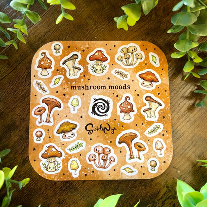 Natural Mushroom Moods Sticker Sheet