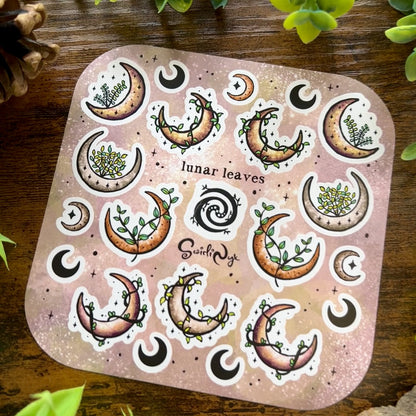 Neutral Lunar Leaves Sticker Sheet