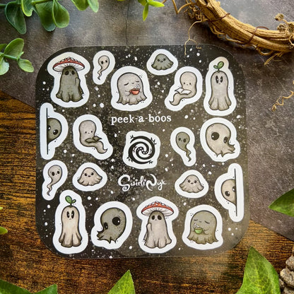 Dark Peek-a-Boos Sticker Sheet