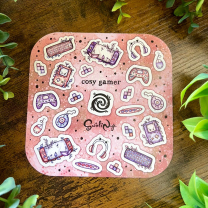 Pink Cosy Gamer Sticker Sheet